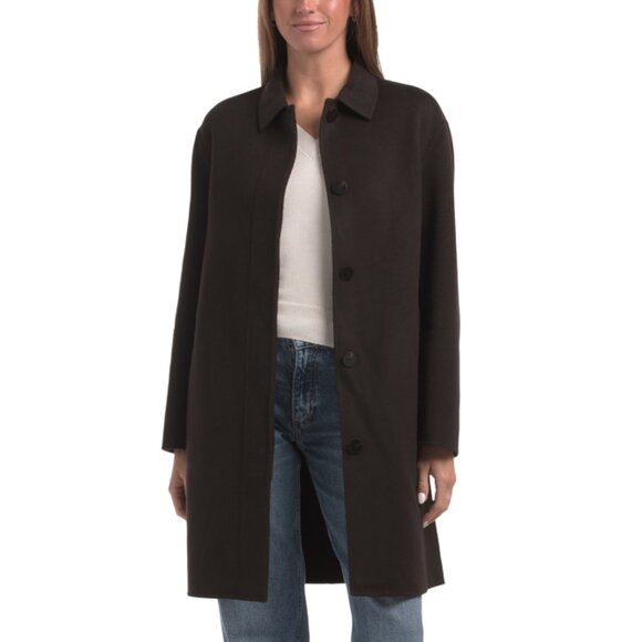 THEORY Mink Wool Blend Double-faced Coat - Picture 1 of 2
